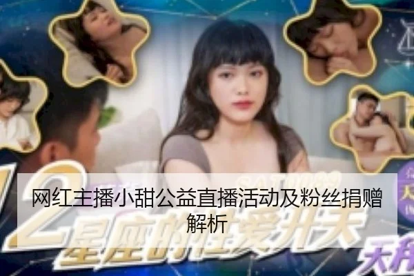 网红主播小甜公益直播活动及粉丝捐赠解析